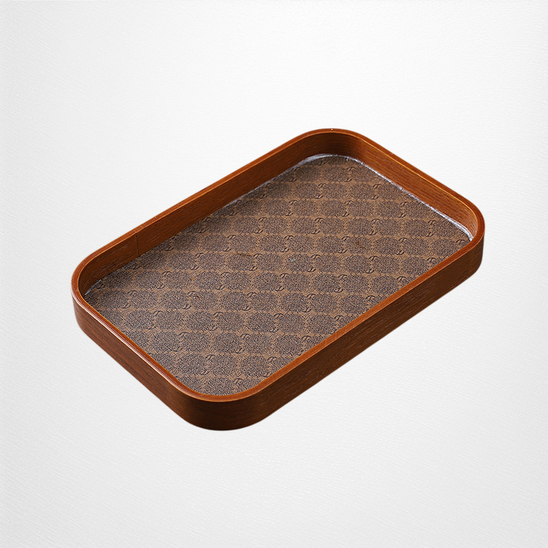 Solid wood glass tray