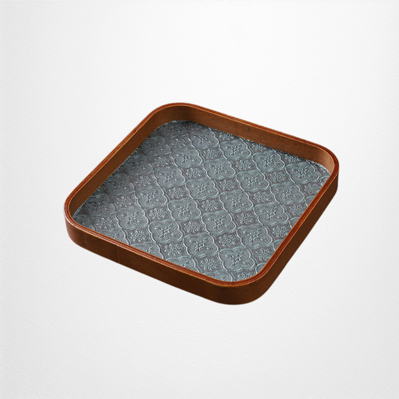 Solid wood glass tray