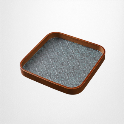 Solid wood glass tray