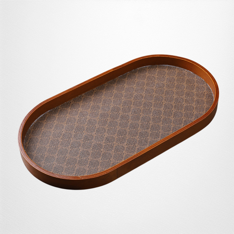 Solid wood glass tray