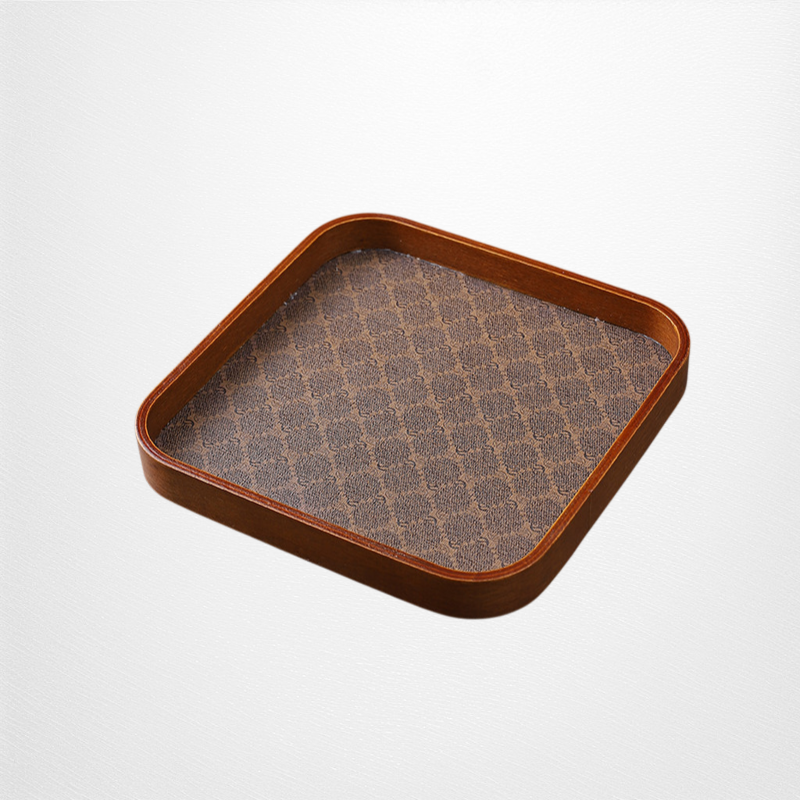 Solid wood glass tray