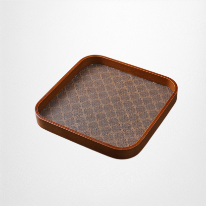 Solid wood glass tray