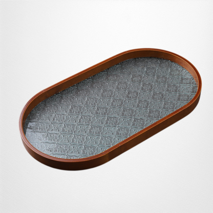 Solid wood glass tray