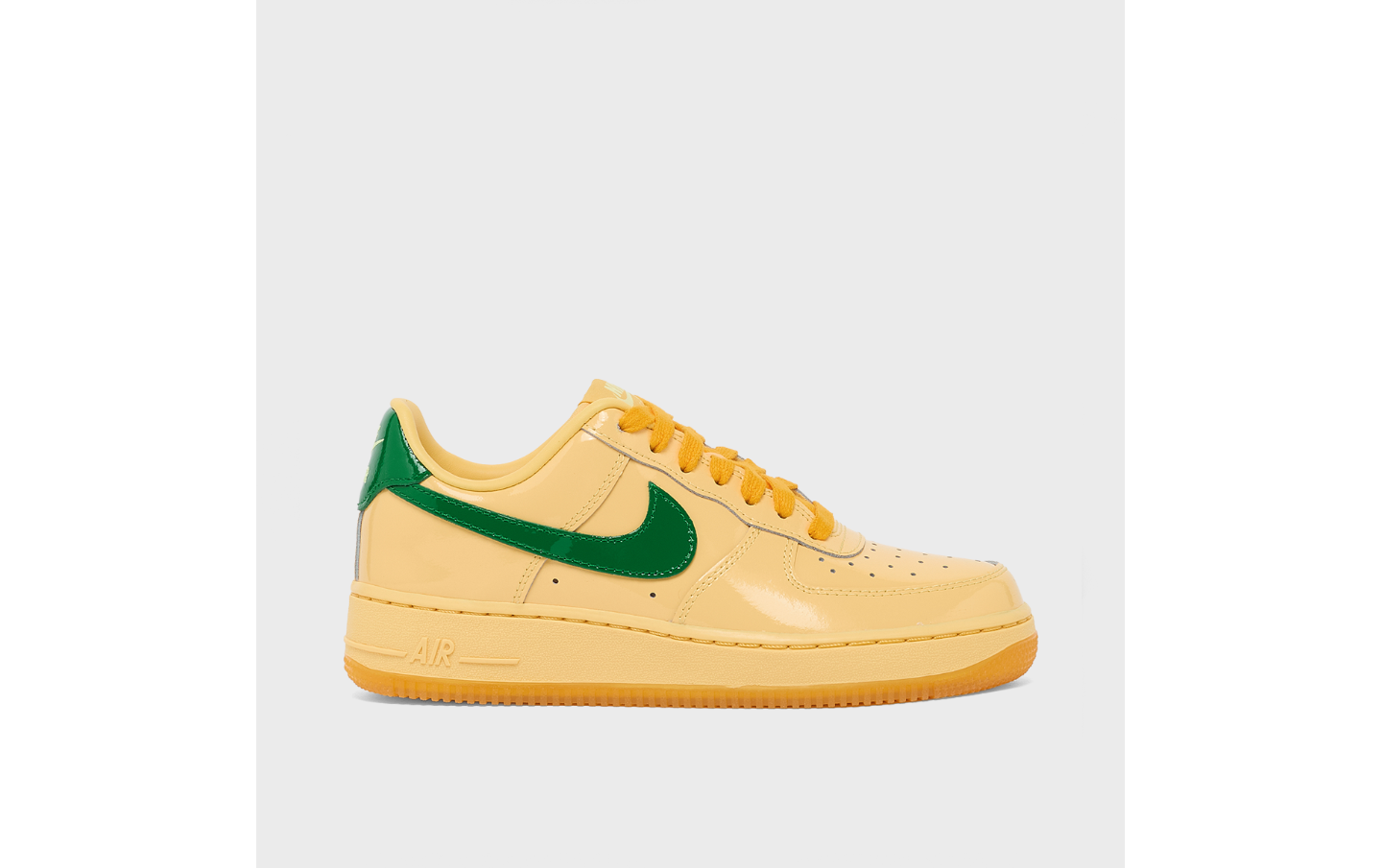    New Sold Out Nithtke Wmns Air Force 1 Low Patent Leather "Topaz Gold"