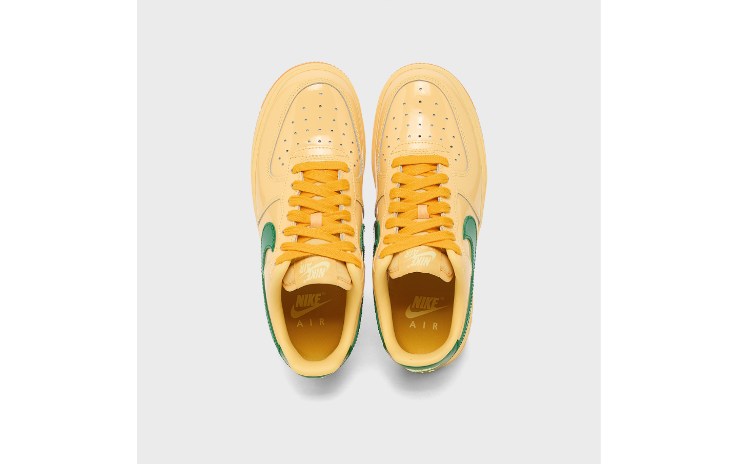    New Sold Out Nithtke Wmns Air Force 1 Low Patent Leather "Topaz Gold"