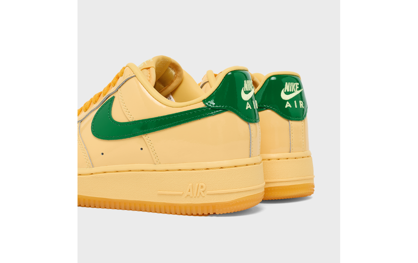    New Sold Out Nithtke Wmns Air Force 1 Low Patent Leather "Topaz Gold"