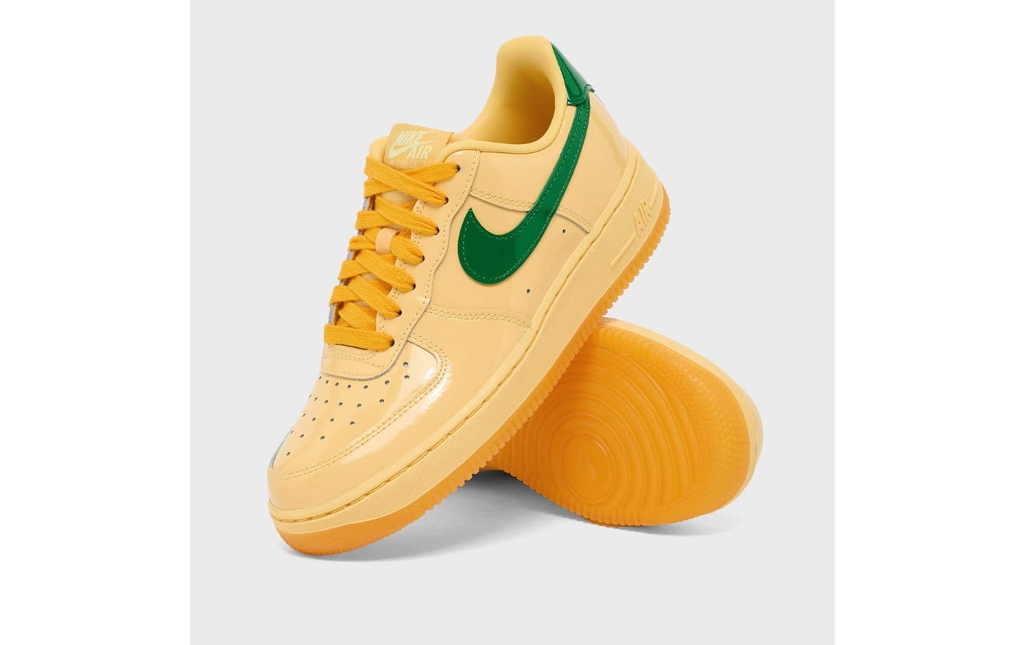    New Sold Out Nithtke Wmns Air Force 1 Low Patent Leather "Topaz Gold"