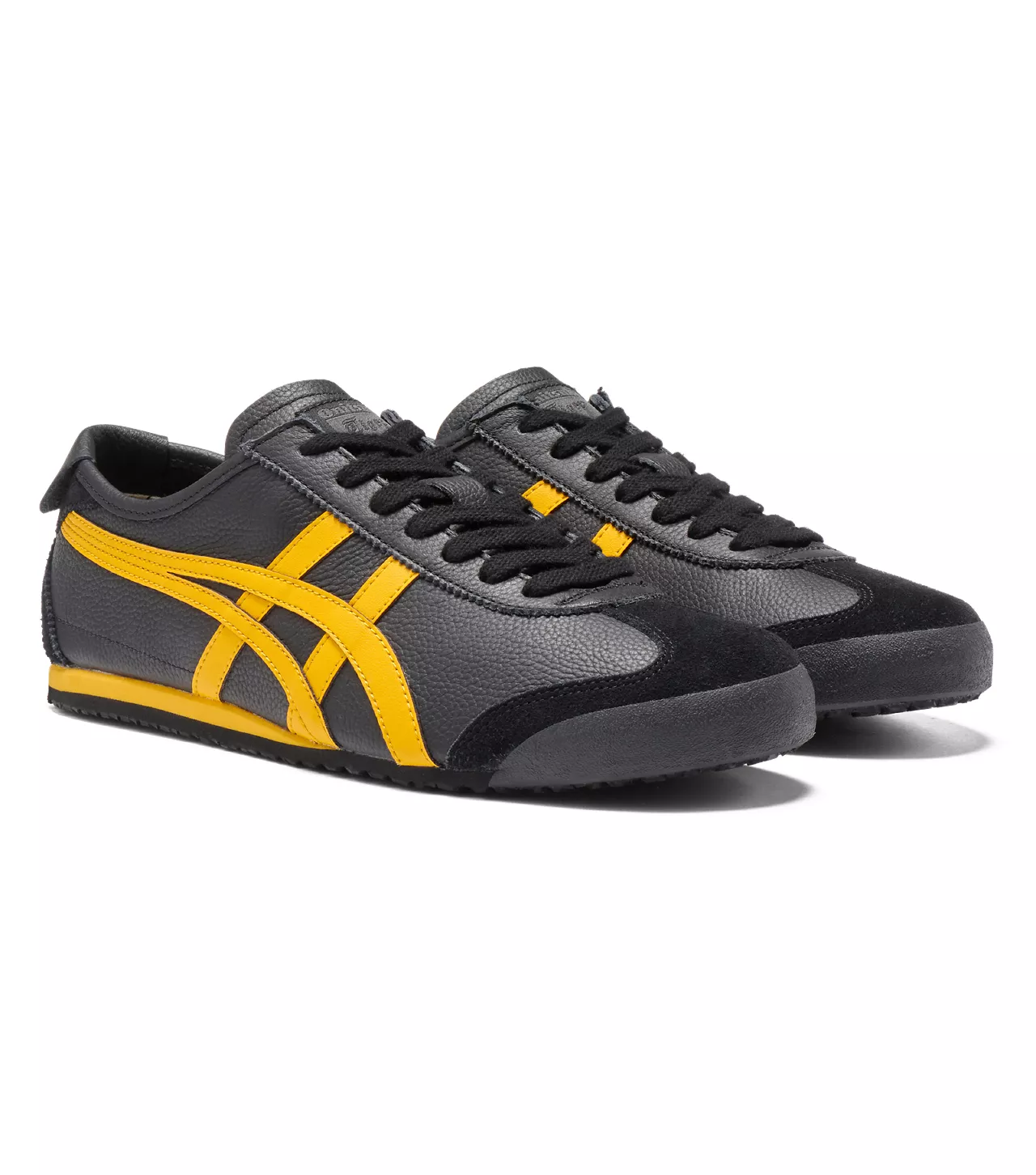 Onitthtsuka Tiger Mexico 66 D4J2L-9059 Mens Black Leather Lifestyle Sneakers Shoes
