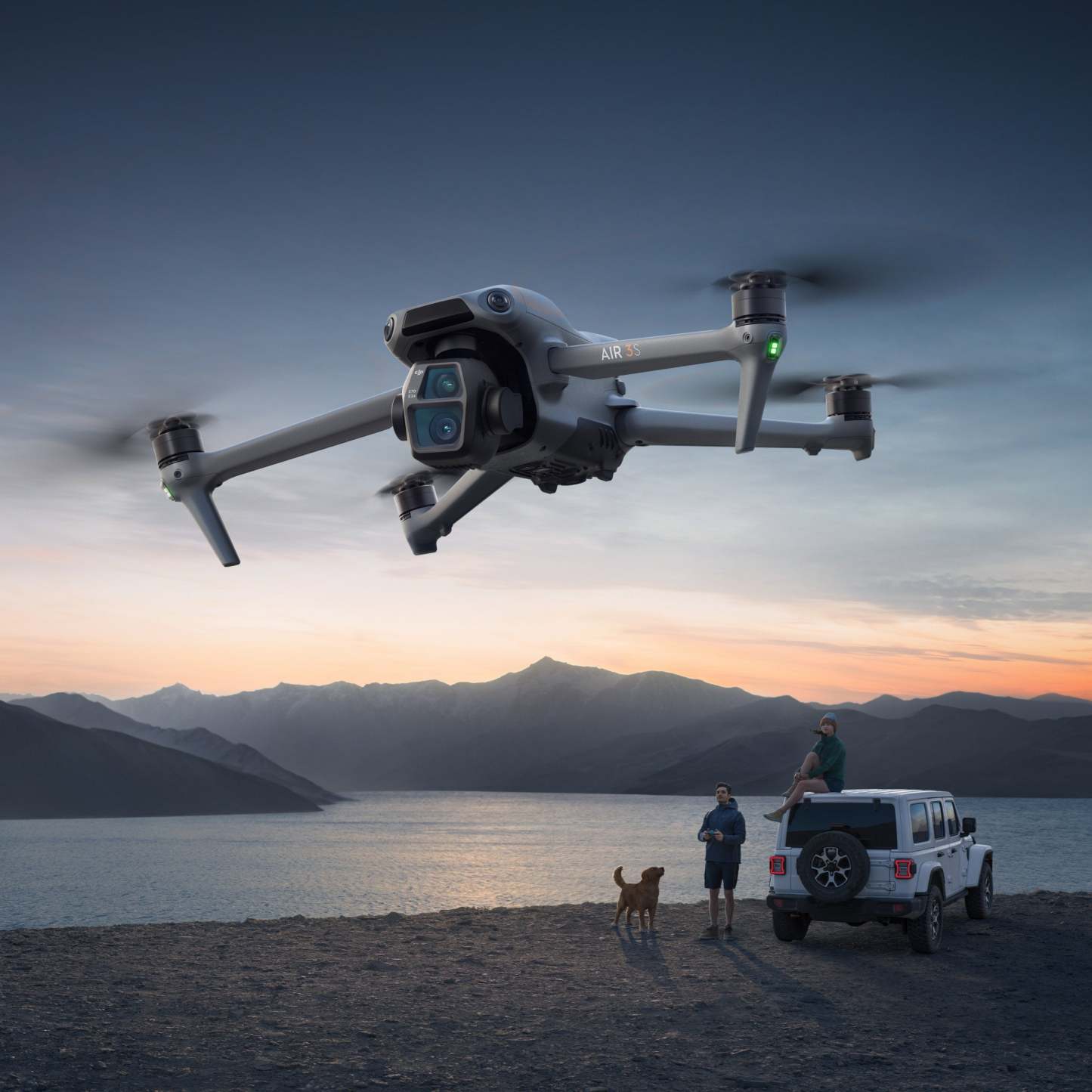 DthtJI Air 3S Drone Fly More Combo with DthtJI RC 2 Remote Controller