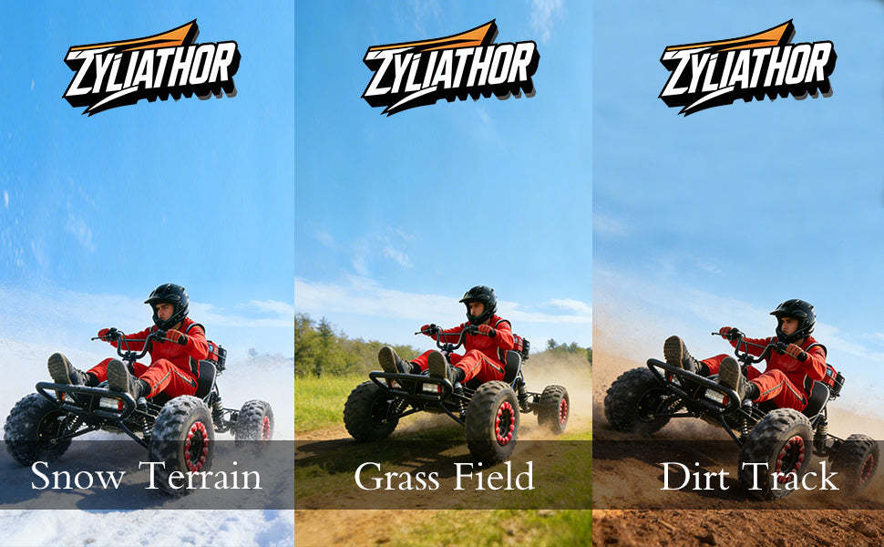 Zyliathor 212cc 4-Stroke Gas Off-Road Go Kart for Teens & Adults,