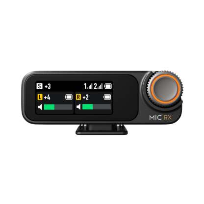 DJthtI Mic 2 2-Person Compact Digital Wireless Microphone System/Recorder 2.4 GHz - 2 TX + 1 RX