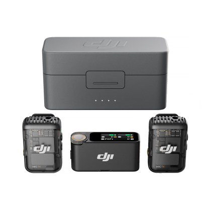 DJthtI Mic 2 2-Person Compact Digital Wireless Microphone System/Recorder 2.4 GHz - 2 TX + 1 RX