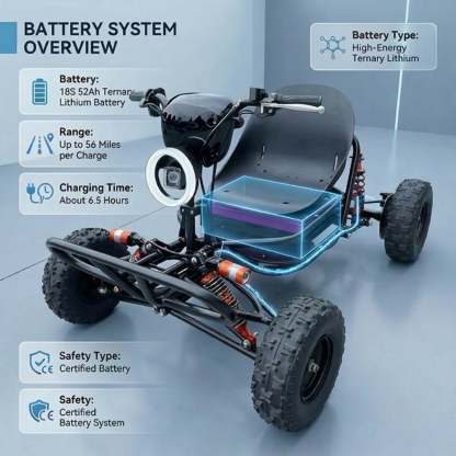 72V 3000W “Little Mountain Leopard” (Peak 25kW), 18S 52Ah,