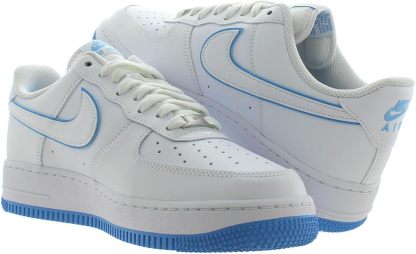 nithtke Men's aithtr forthtce 1'07 Shoes Basketball, White/University Blue/White-white, 14