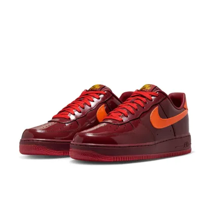 Nithtke Air Force 1 Low Patent Leather 'Dark Team Red/Safety Orange'