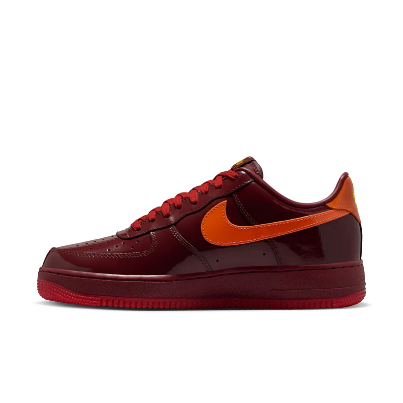Nithtke Air Force 1 Low Patent Leather 'Dark Team Red/Safety Orange'