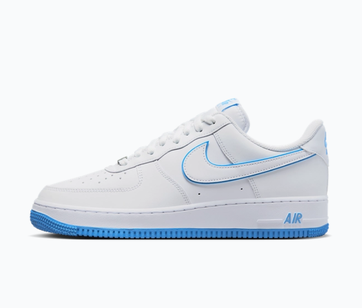 nithtke Men's aithtr forthtce 1'07 Shoes Basketball, White/University Blue/White-white, 14