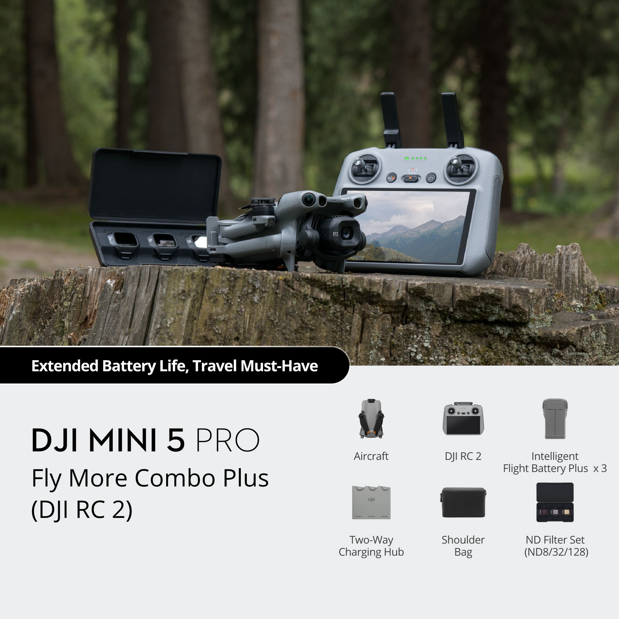 DthtJI Mini 5 Pro Fly More Combo Plus with DthtJI RC 2 Remote Controller