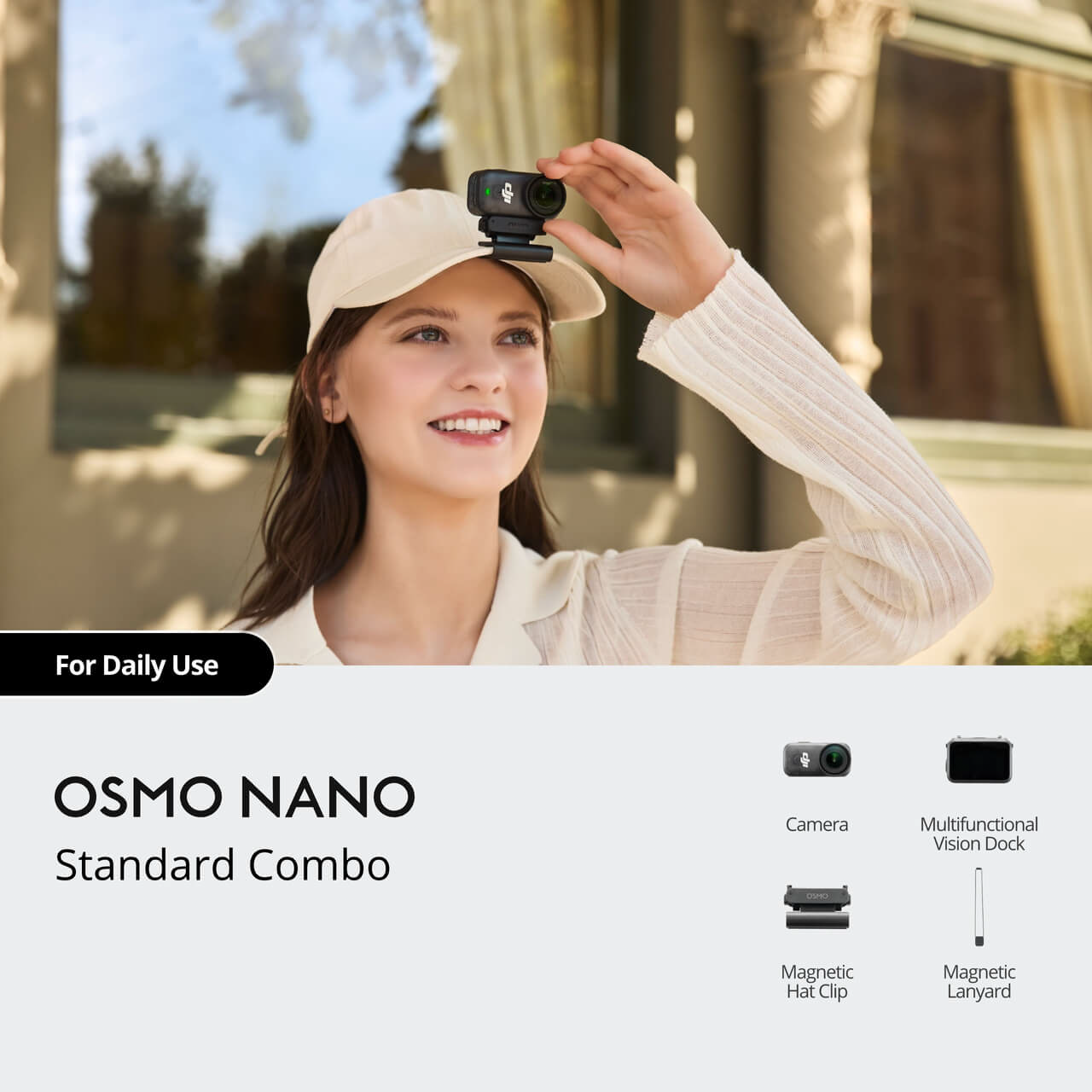 DthtJI Osmo Nano 4K Small Wearable Camera Standard Combo (64GB)