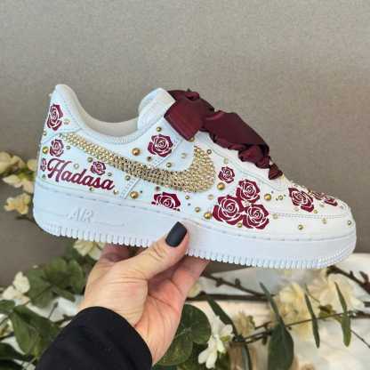 Personalized Quinceañera Shoes: Crystal Butterfly Sweet 15 Sneakers