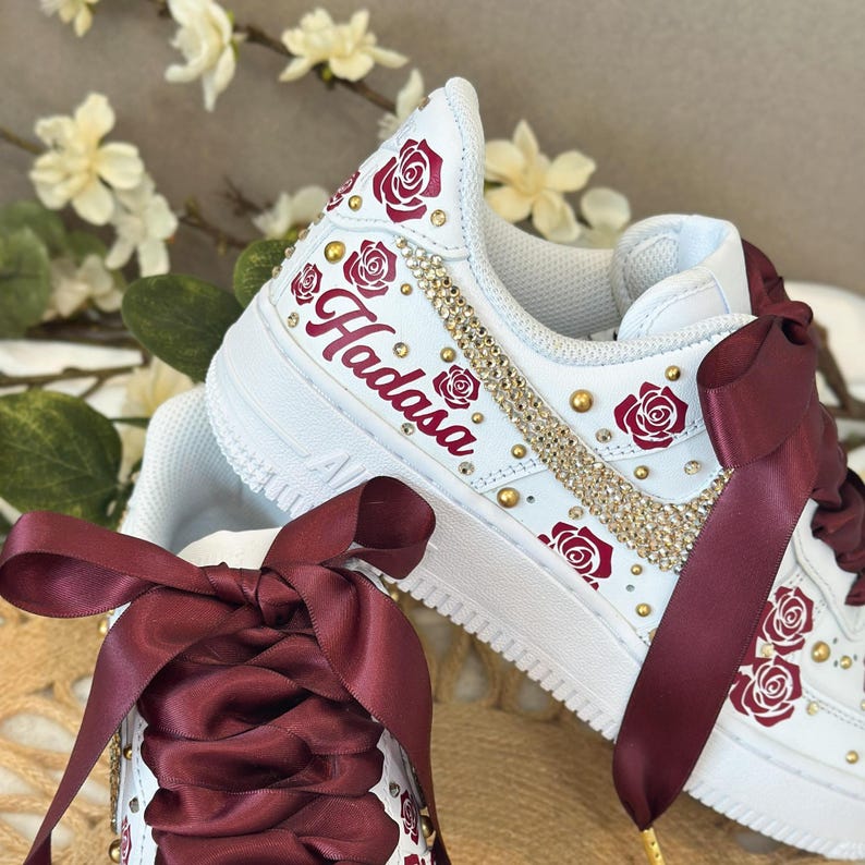 Personalized Quinceañera Shoes: Crystal Butterfly Sweet 15 Sneakers