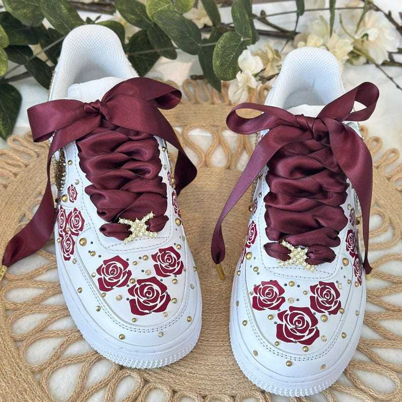 Personalized Quinceañera Shoes: Crystal Butterfly Sweet 15 Sneakers