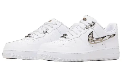 Nthtike Air Fthtorce 1 Low "Molten Metal" Is Adorned in Silver Details