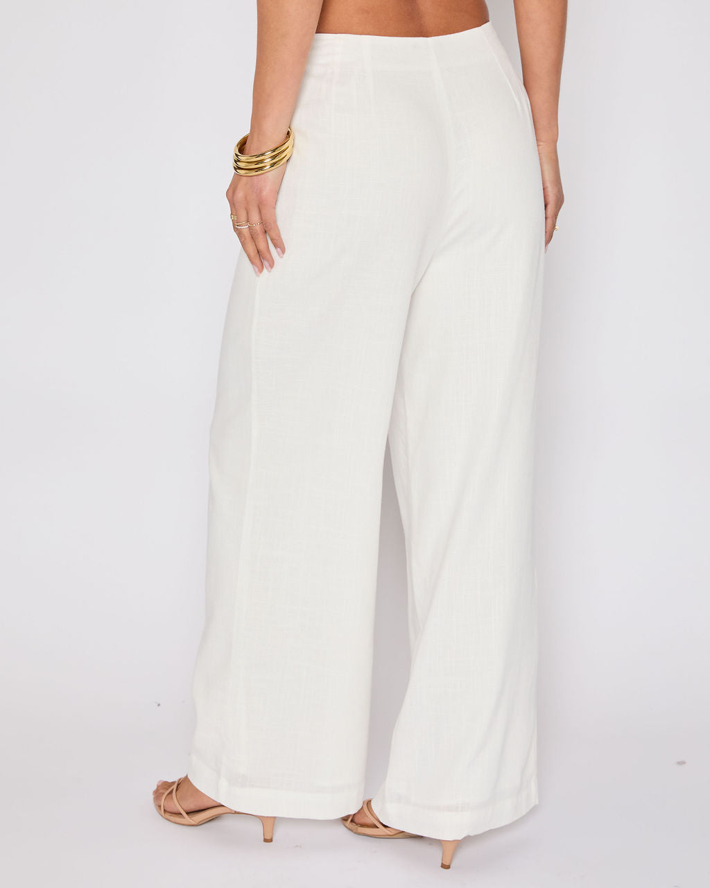Brunch Ready Linen Blend High Rise Pants-Vogue Logic