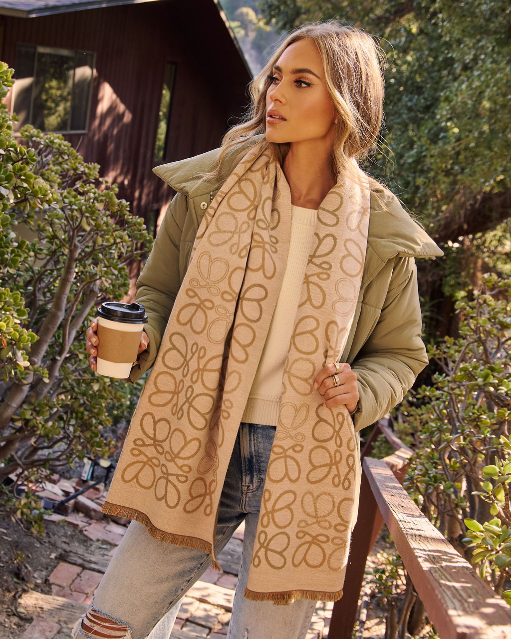 Holiday Lane Abstract Printed Scarf-Vogue Logic