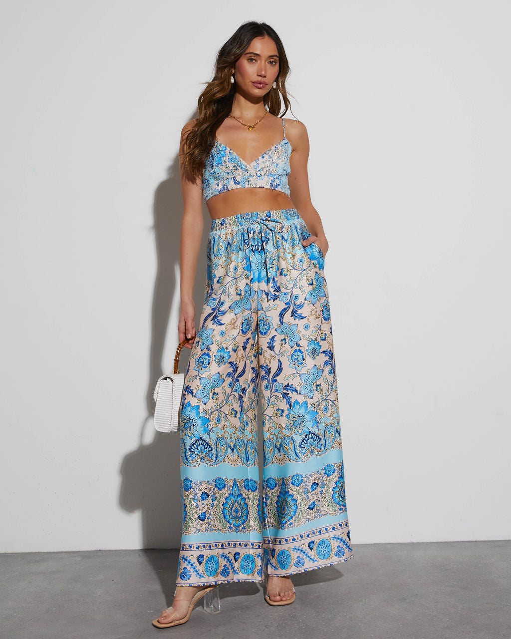 Alani Satin Paisley Crop Top-Vogue Logic