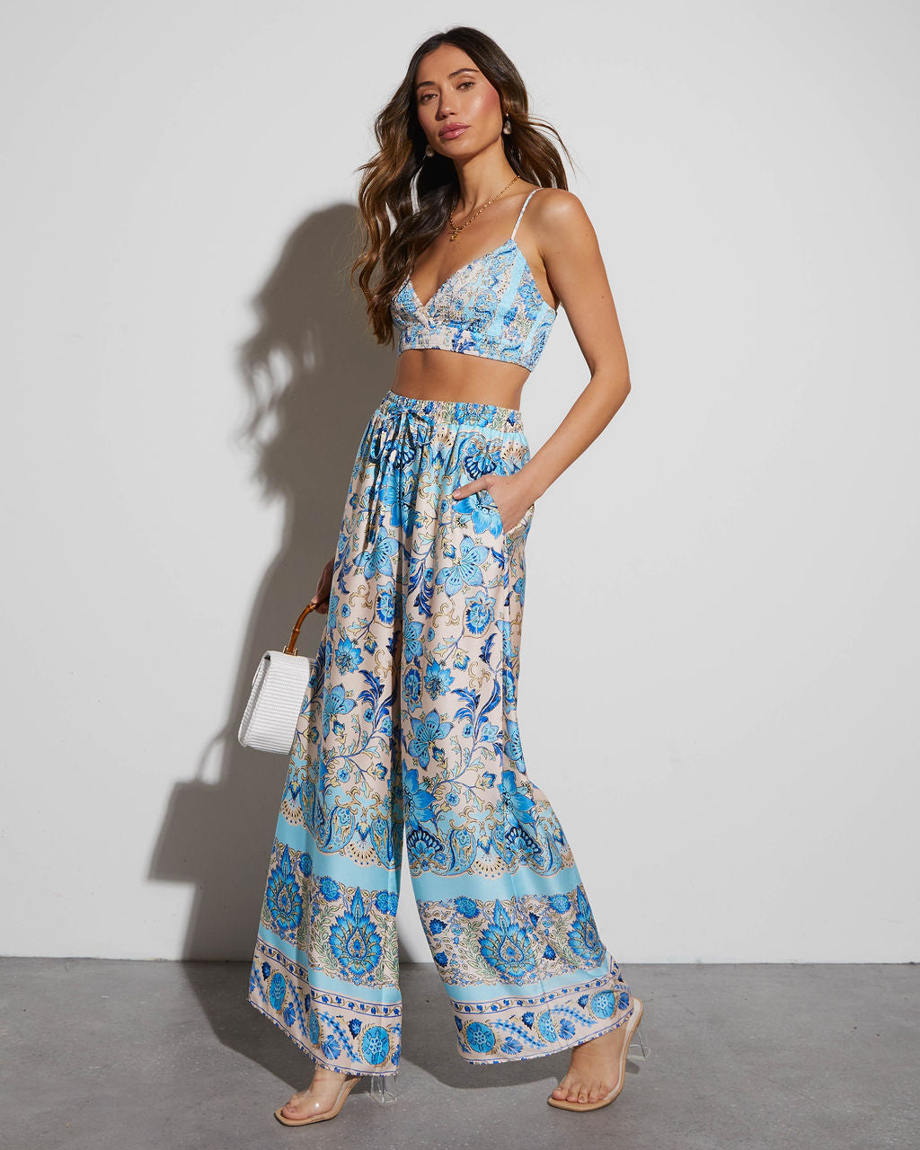 Alani Satin Paisley Crop Top-Vogue Logic