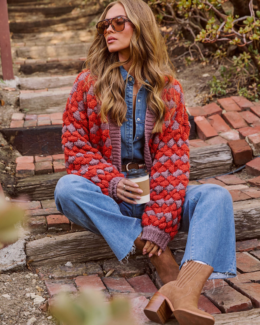 Grateful Gather Knit Abstract Cardigan-Vogue Logic