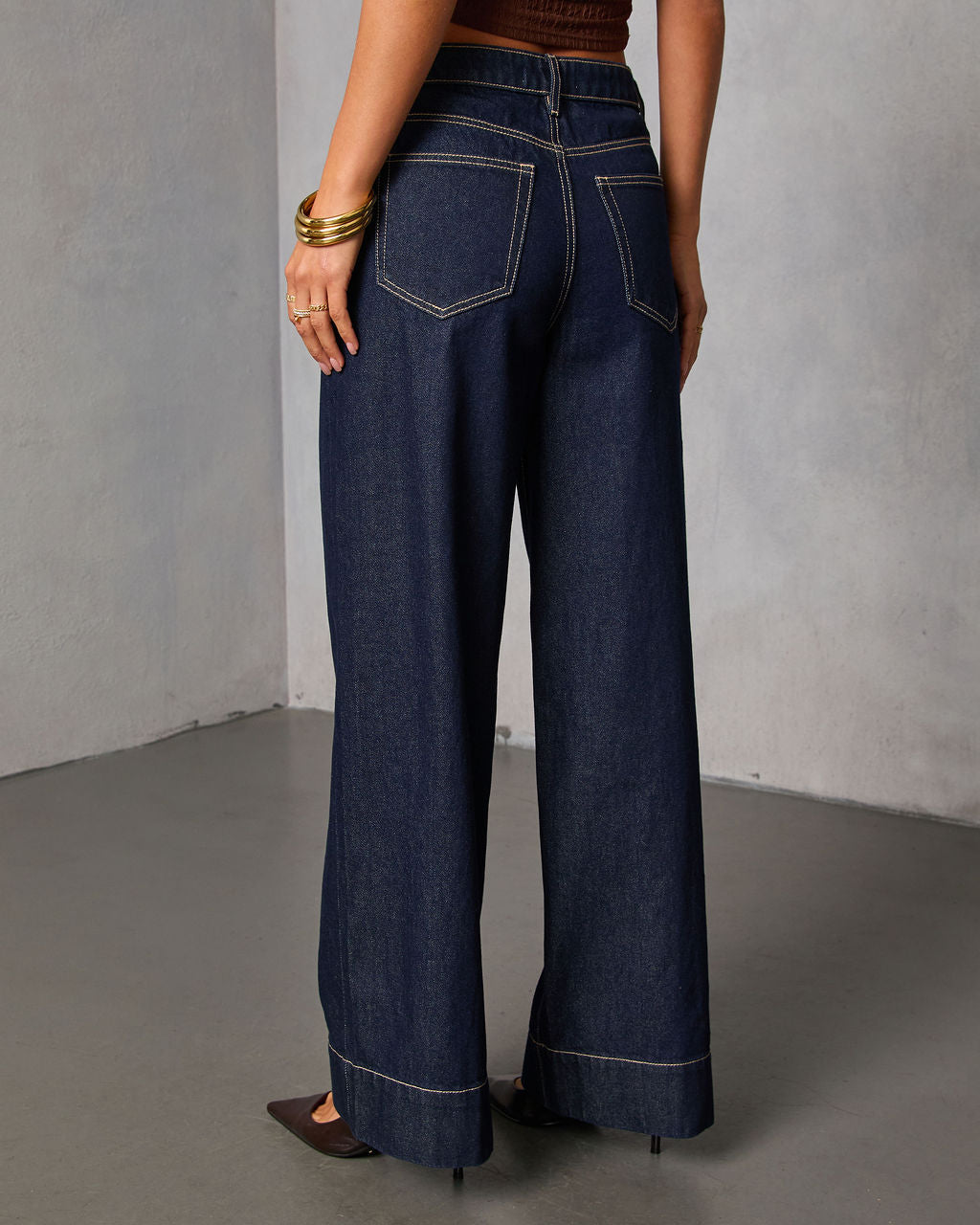 Weekend Plans Rigid High Rise Wide Leg Jeans-Vogue Logic