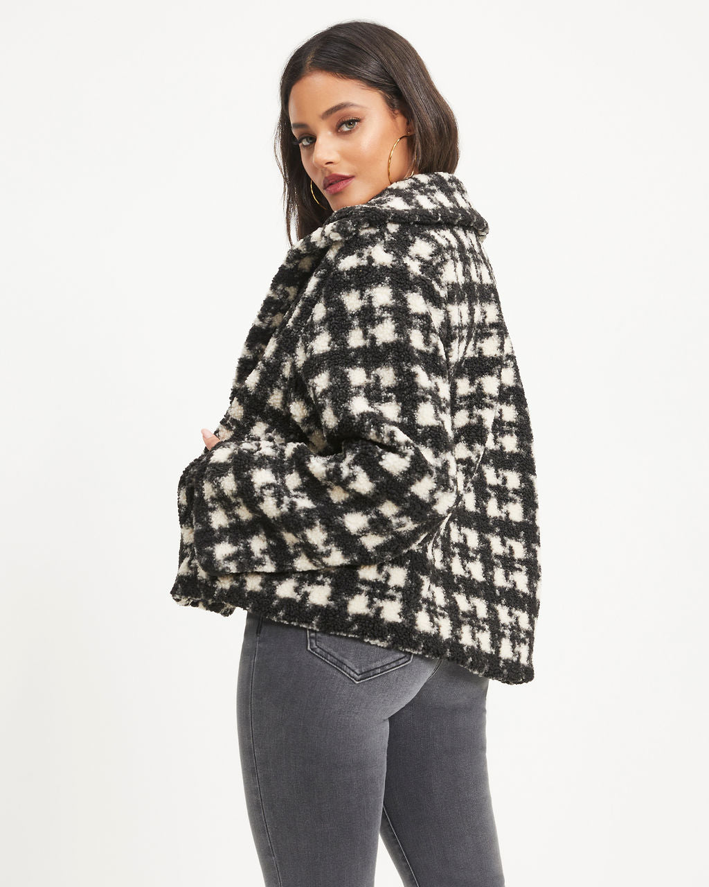 Coziness All Day Pocketed Teddy Jacket-Vogue Logic