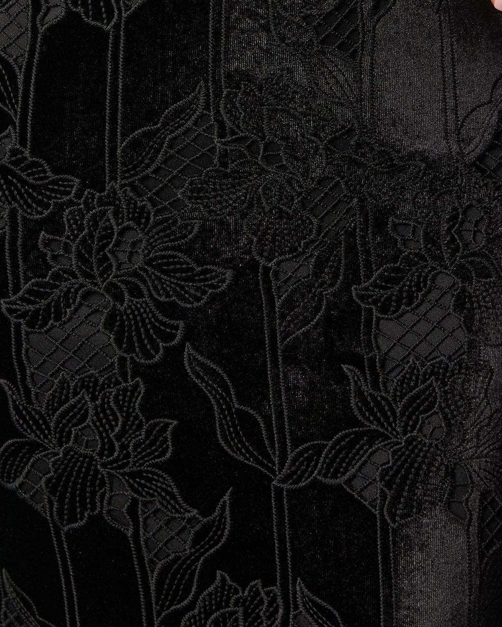 City Siren Strapless Velvet Maxi Dress-Vogue Logic