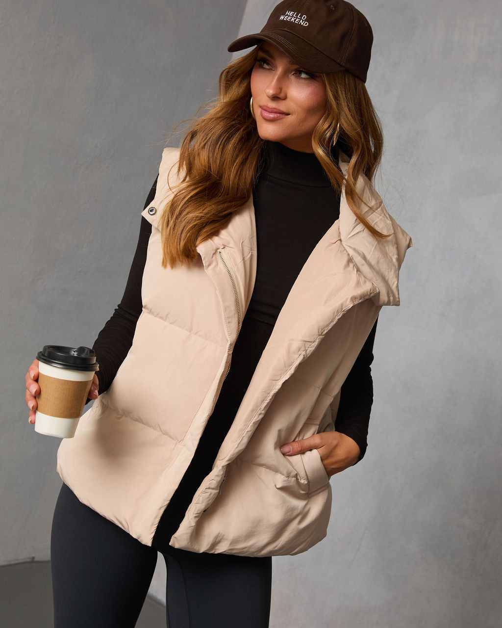 Anna Pocketed Puffer Vest-Vogue Logic