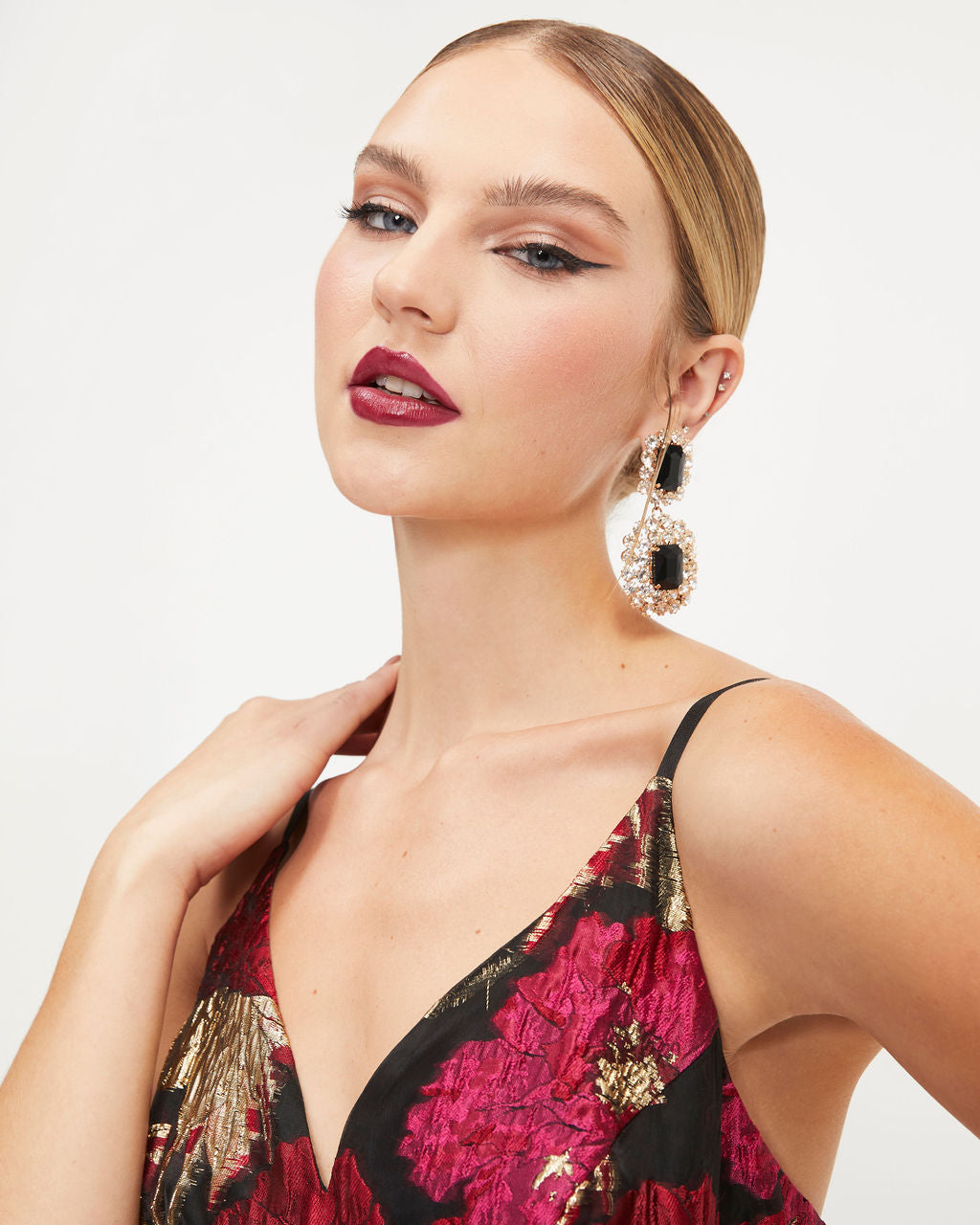 Fairest Of Them All Floral Metallic Organza Mini Dress-Vogue Logic