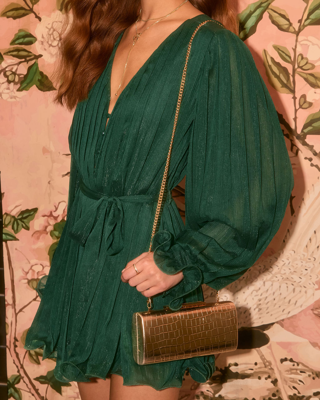 Starlet Hour Metallic Embossed Hard Case Clutch-Vogue Logic