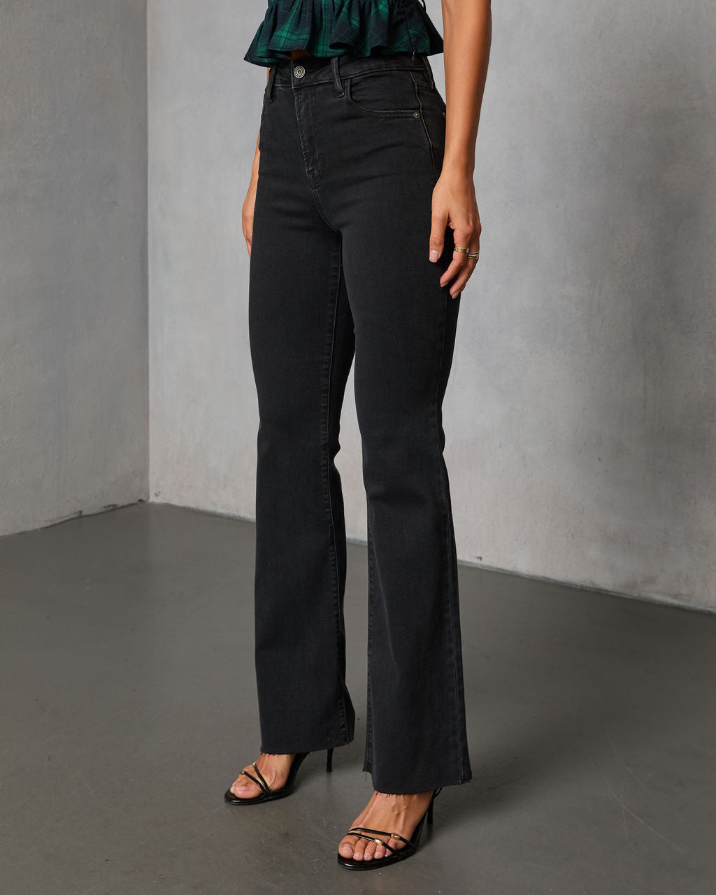 Gianah High Rise Super Stretch Flare Jeans-Vogue Logic