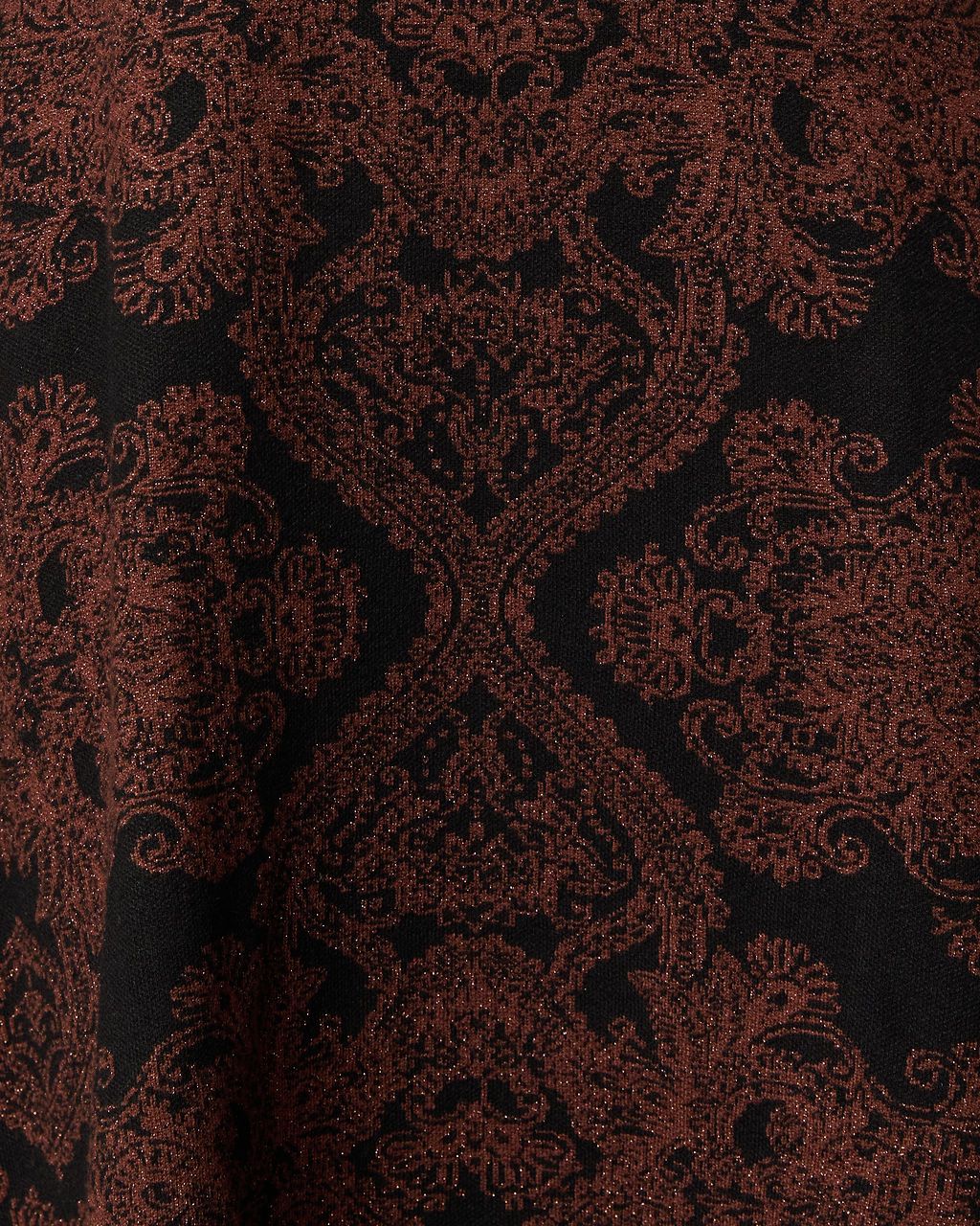 Rooted Season Paisley Midi Sweater Dress-Vogue Logic