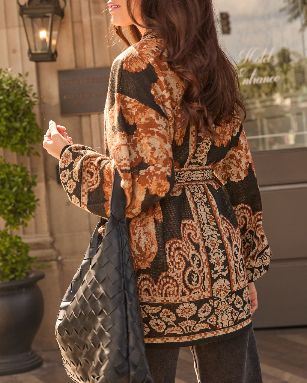 Evangelena Printed Wrap Cardigan-Vogue Logic