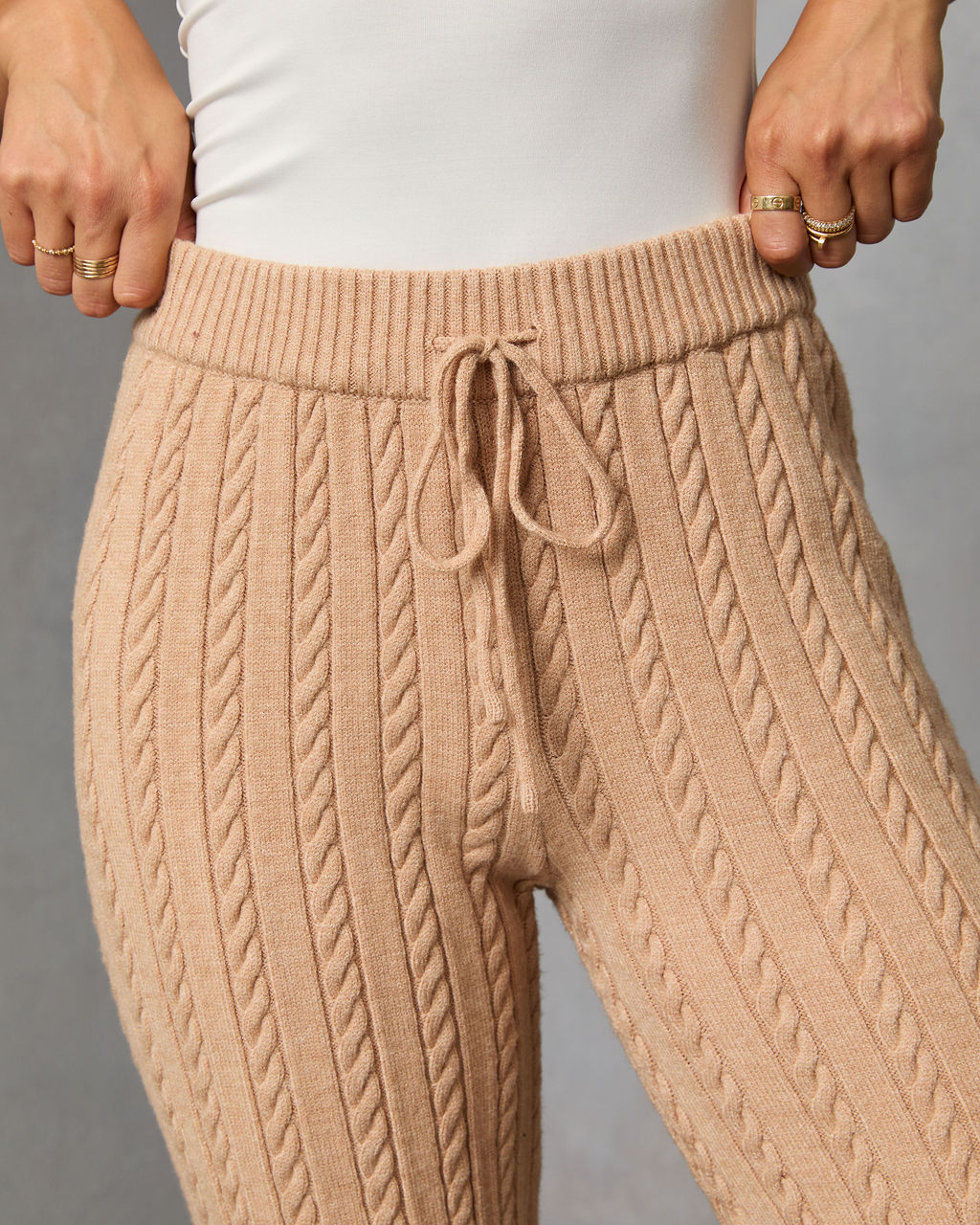 Cuddle Me High Rise Knit Pant-Vogue Logic