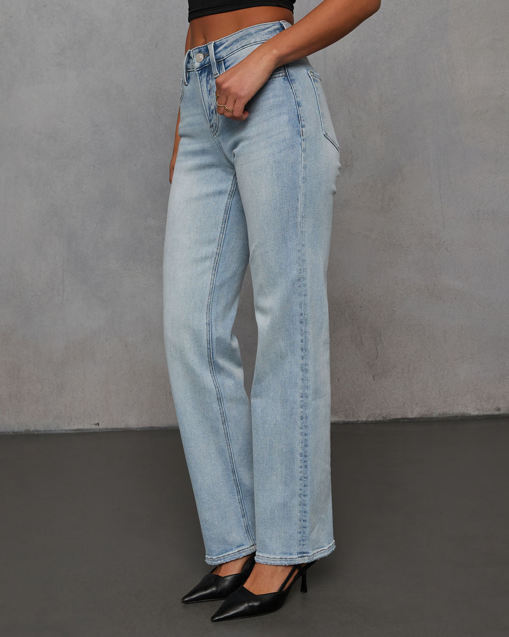 Clean Slate Super Stretch Straight Leg Jeans-Vogue Logic