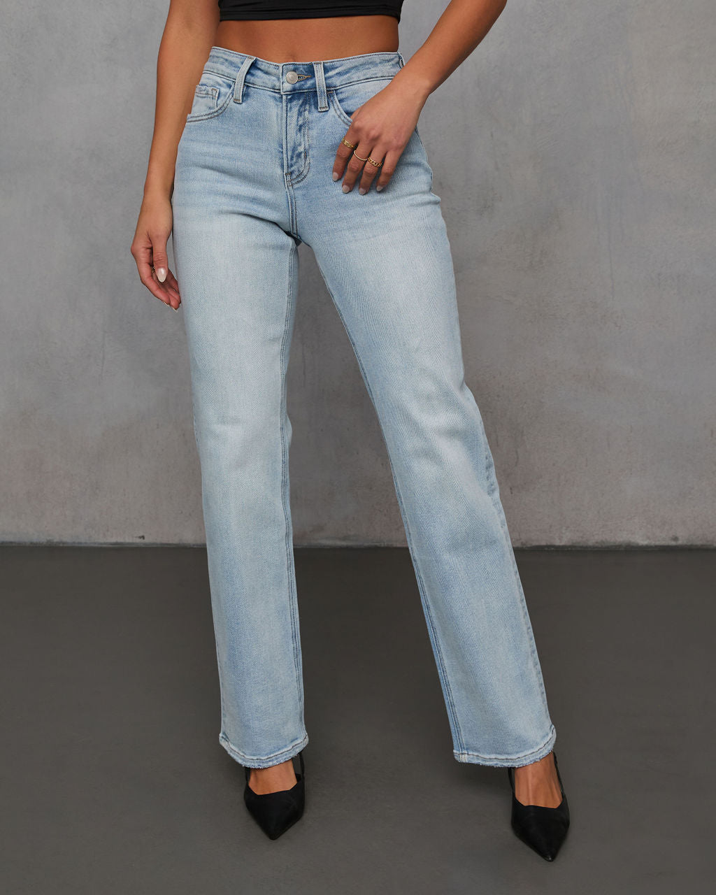 Clean Slate Super Stretch Straight Leg Jeans-Vogue Logic