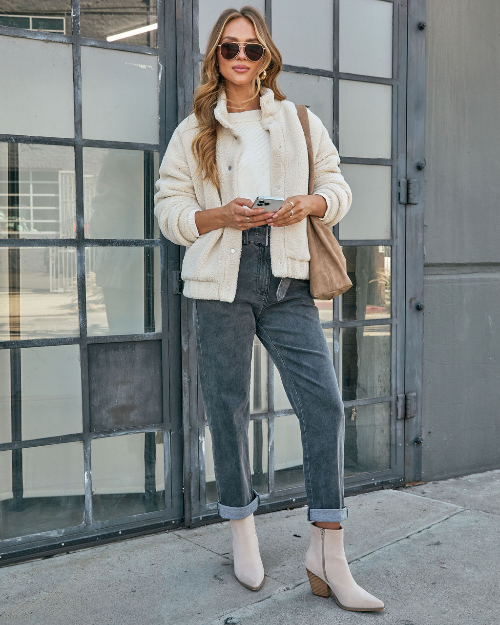 Luciane Sherpa Jacket-Vogue Logic