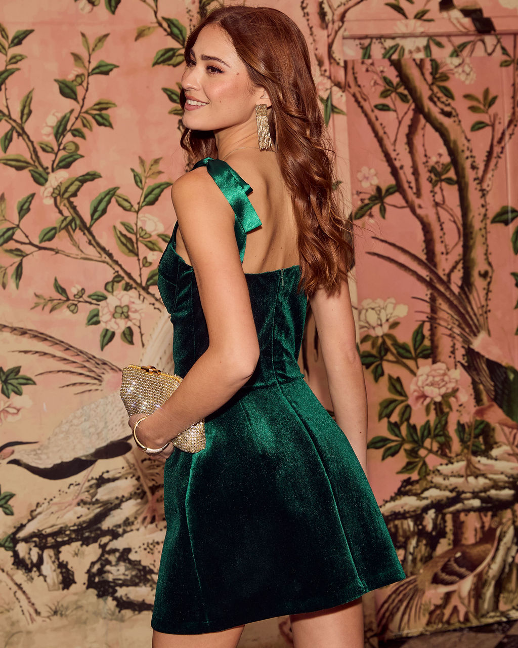 Logan Velvet Corseted Mini Dress-Vogue Logic