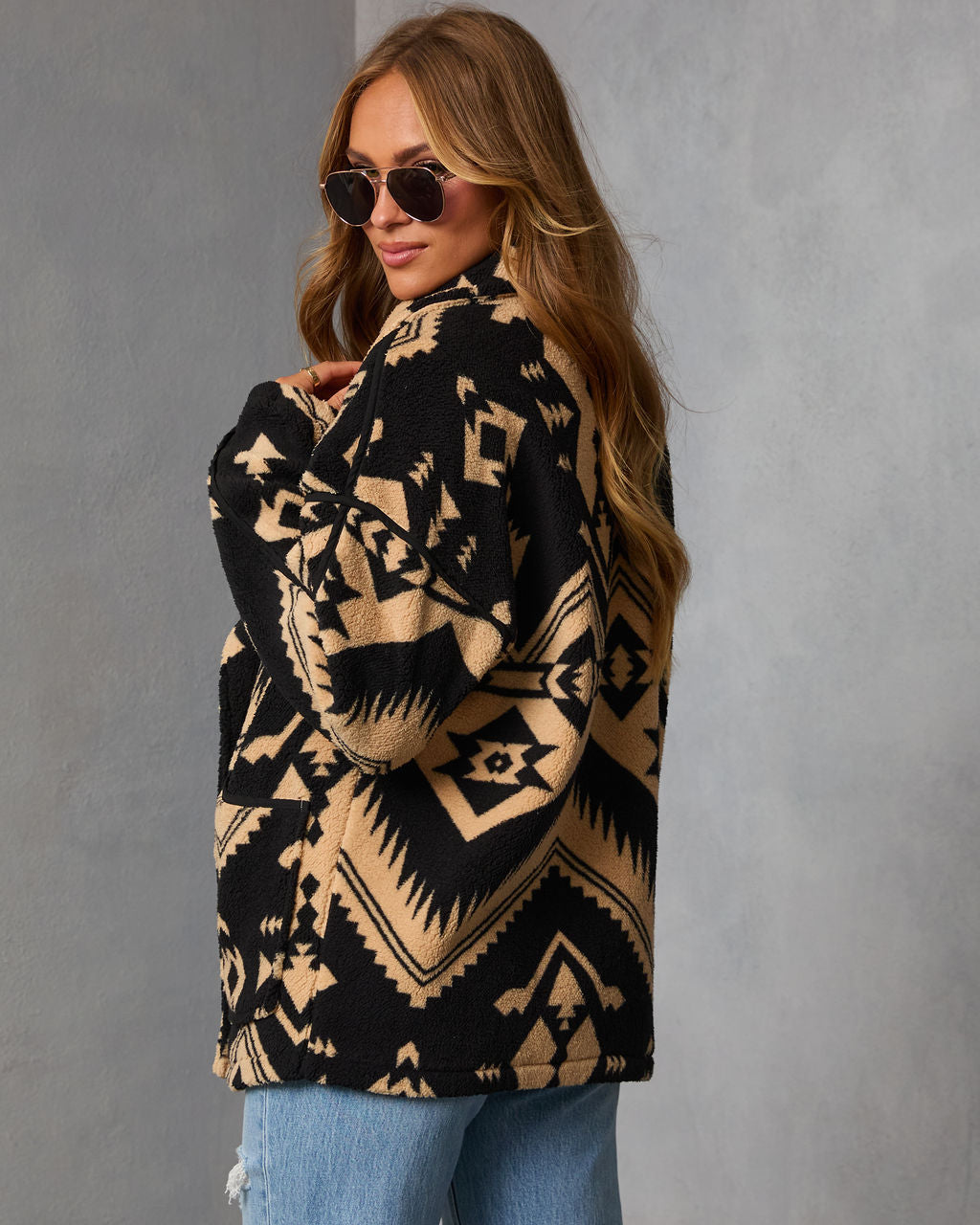 Marner Aztec Sherpa Moto Jacket-Vogue Logic