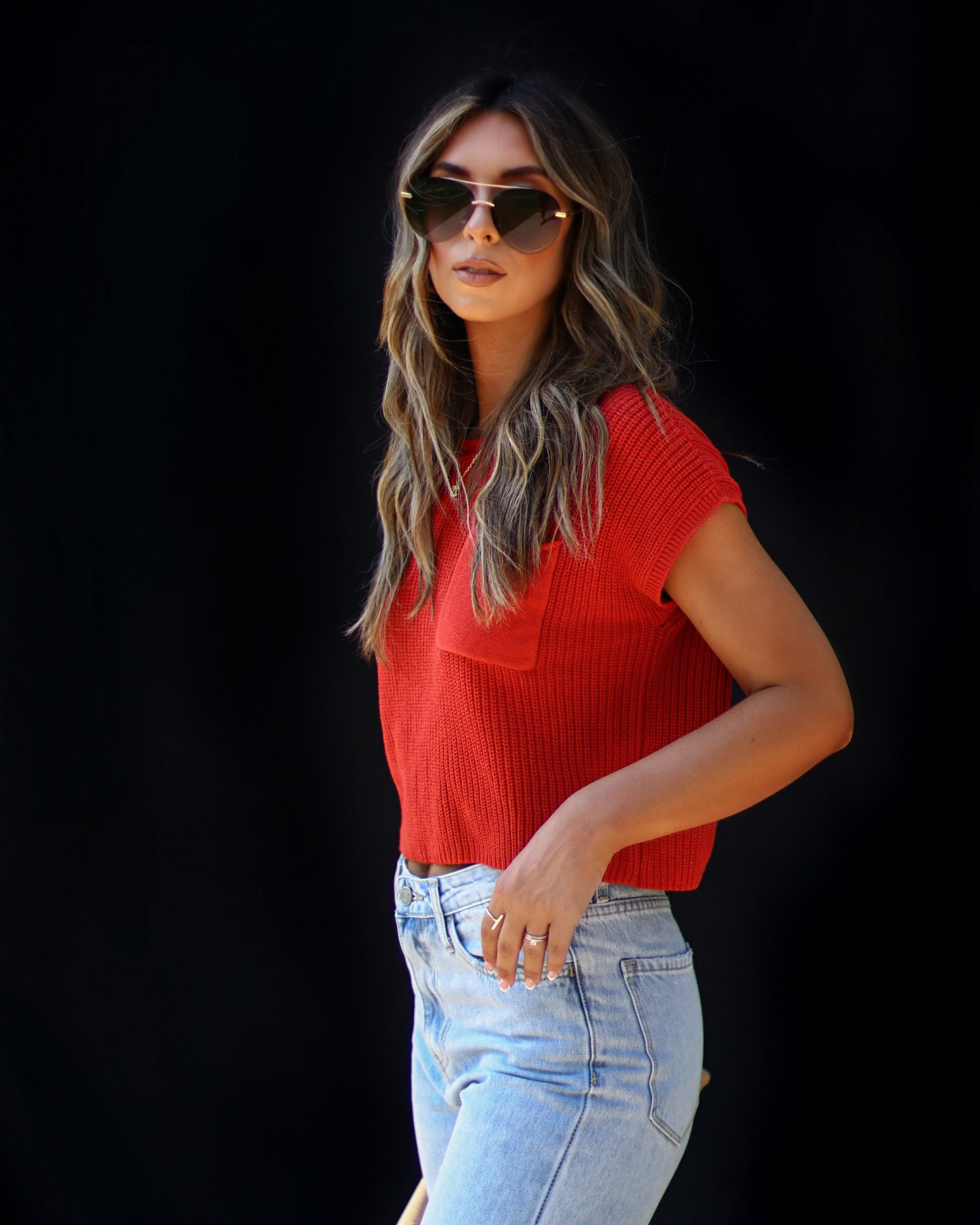 Kerry Relaxed Sweater Top-Vogue Logic