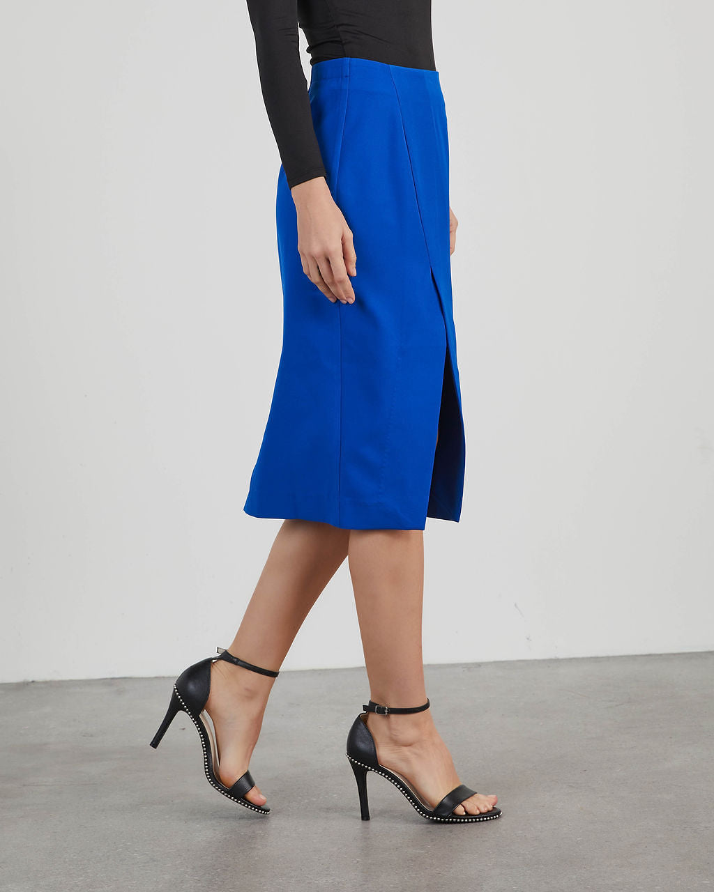 Norrie Slit Midi Skirt-Vogue Logic