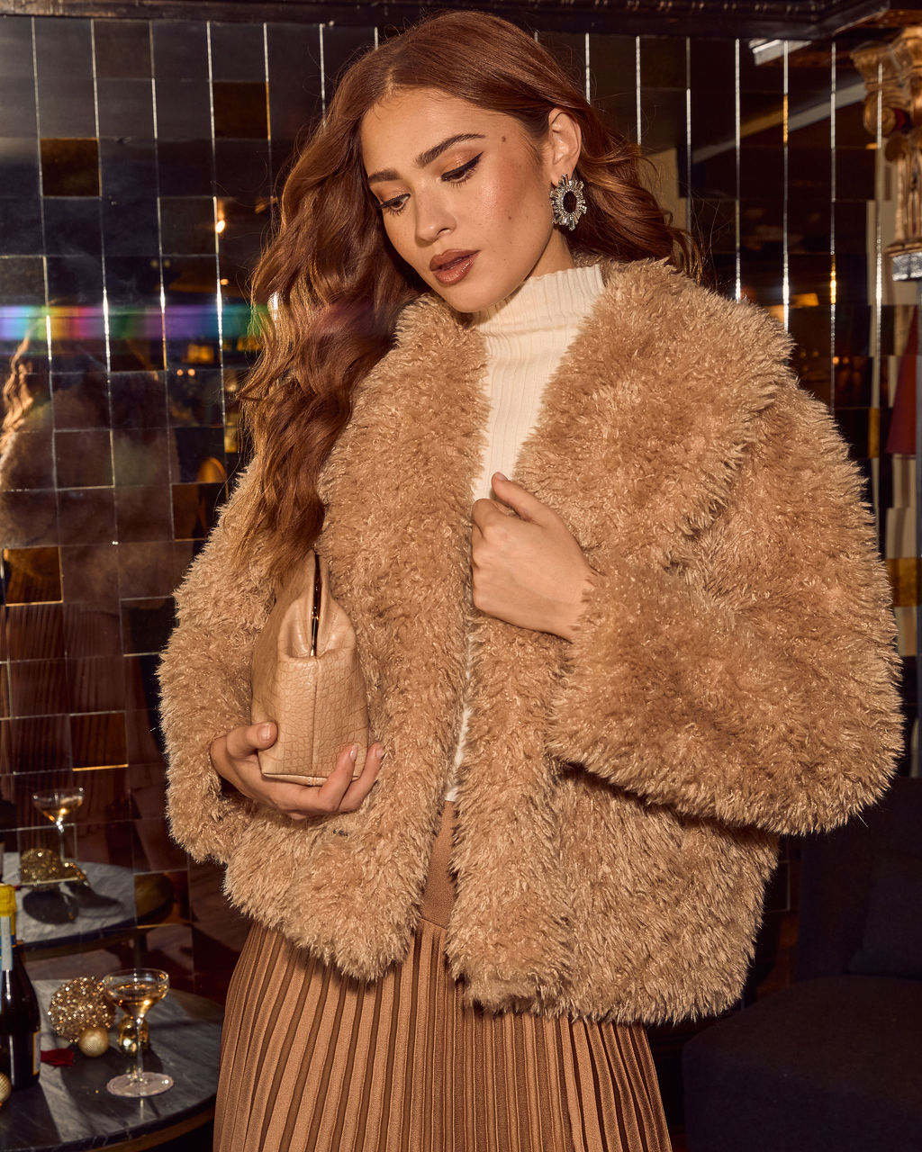 Luccia Faux Fur Jacket-Vogue Logic